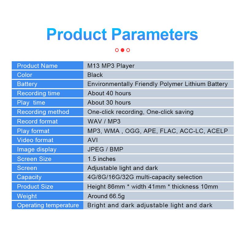 Cyfrowy dyktafon M13 Bluetooth HiFi Player E Book AI Inteligentny wysokiej rozdzielczości redukcja szumów Zdalne sterowanie dyktafonem MP3_voghion.com