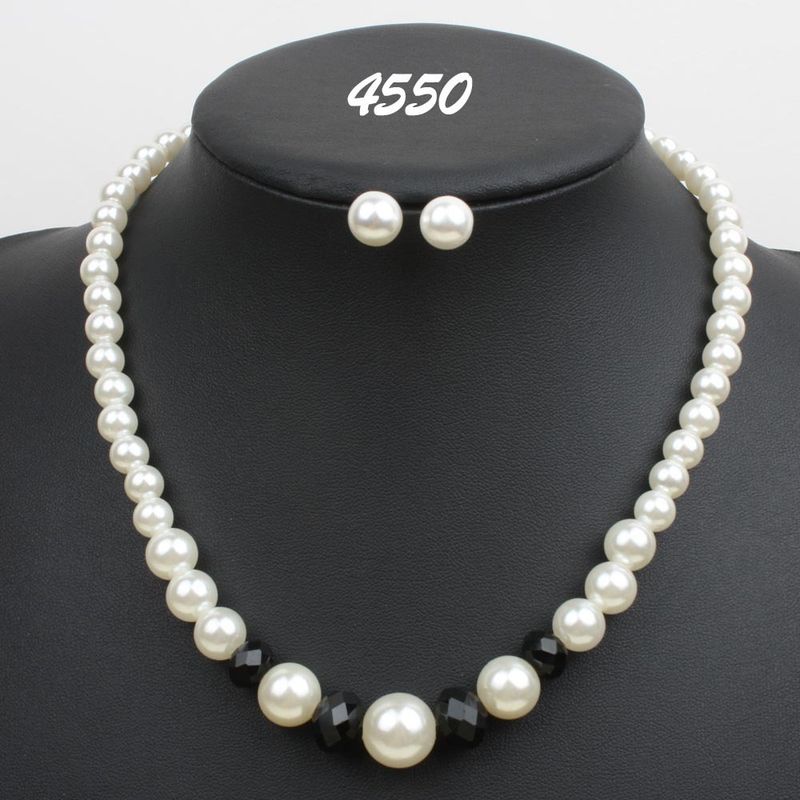 Cross Border Simple Pearl Feminino Curto Clavícula Corrente Europeia E Americana Moda Simples Atmosférica Pérola Colar_voghion.com