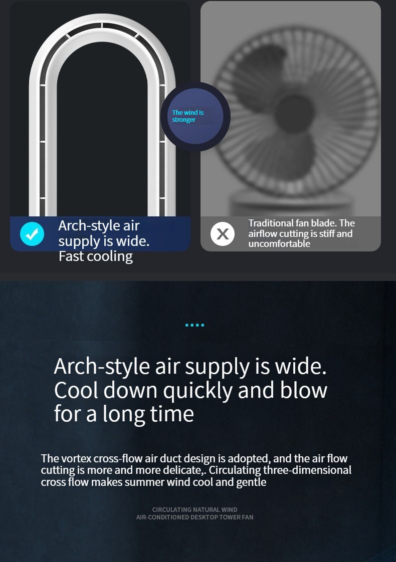 Air Conditioner Leafless Spray Small Refrigeration Desktop Ultra Quiet Office Desk Usb Air Circulation Fan Gift_voghion.com