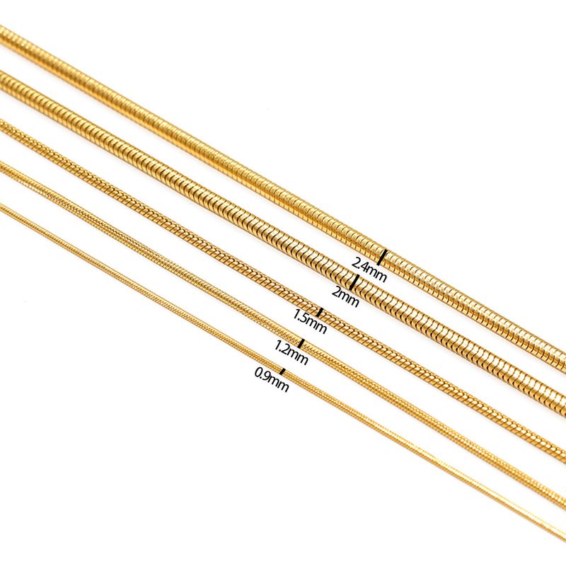 1 pièce 304 chaîne serpent en acier inoxydable accessoires de bijoux_voghion.com