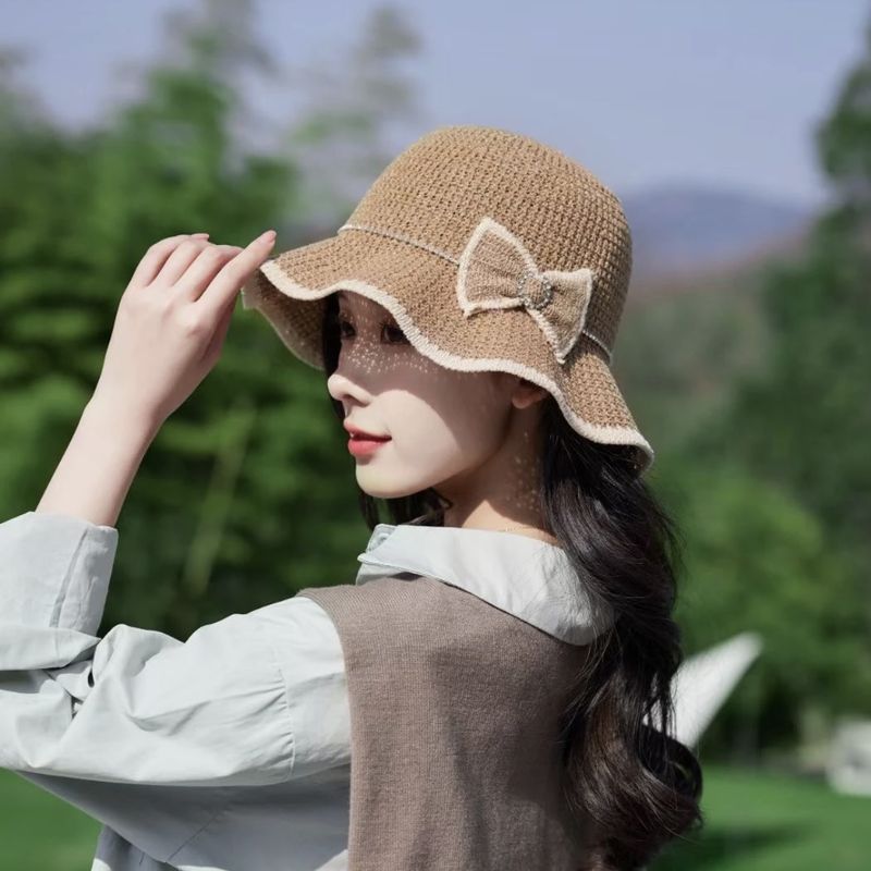 2024 Sommer Neue Wasser Diamant Bogen mit Große Traufe, Gekräuselte Kante, Atmungsaktiv Outdoor Sonnenschirm, Präsentiert Gesicht, Kleine_voghion.com