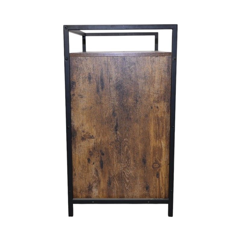 Rustic Brown Wooden Cat Litter Box Enclosure, Spacious Hidden Cat Litter Box With Scratching Mat Furniture For Bedroom, Bathroom, Living Room-31.9"x17.7"x31.4", 61 Lbs_voghion.com