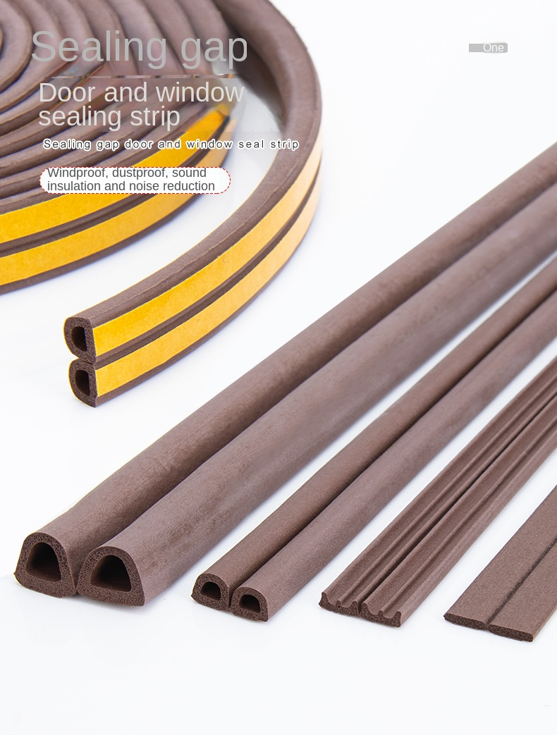 10m DIEP Type Door Weather Strip Self Adhesive Rubber Seal Foam Tape Glass Window Dustproof Soundproof Insulation Sealing Strip_voghion.com