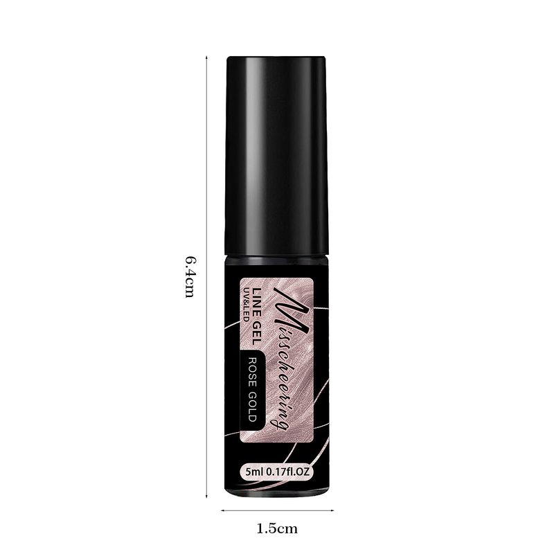 Art New Metal High-Density Painting Wire Gold And Silver Classic UV Gel Nail Polish_voghion.com