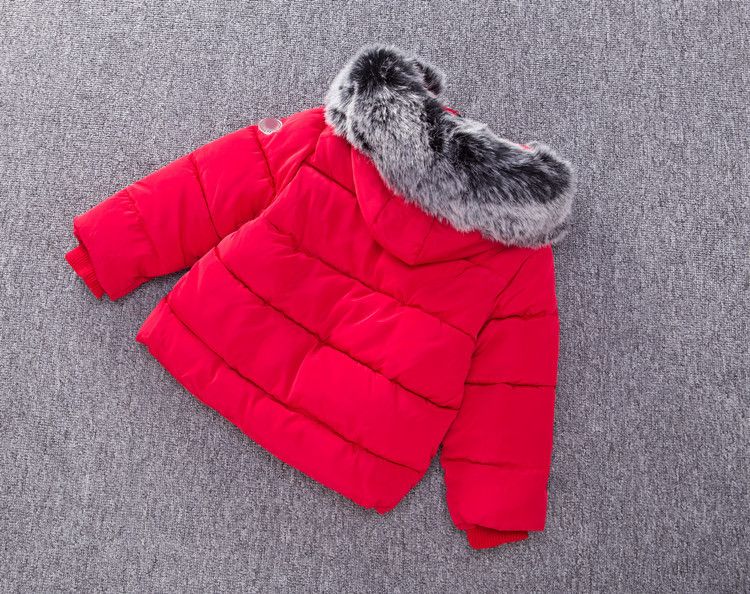 Children's Clothing Small And Medium Sized Boys And Girls Cotton Jacket Fur Collar Cotton Coat Hand Stuffed Cotton Coat_voghion.com