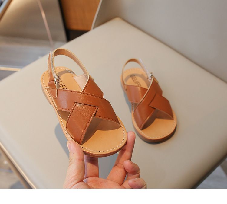 Sandales décontractées pour filles, chaussures de plage pour garçons, édition coréenne, pantoufles d'été à semelle souple pour enfants, nouvelle collection 2024_voghion.com