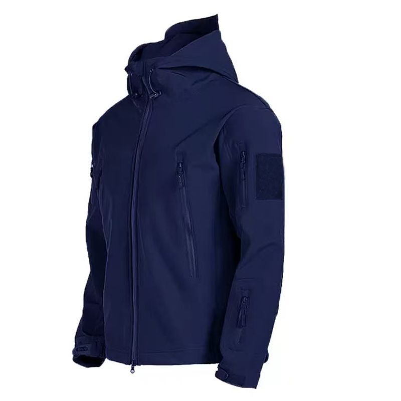 Men's Autumn Winter SoftShell Fleece Waterproof Jackets Male Hood Coats Fishing Hiking Camping Climbing Skiing Pants_voghion.com