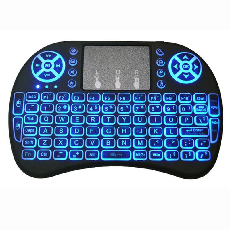 i8 Tastatur mit Hintergrundbeleuchtung Englisch Russisch Spanisch Air Mouse 2,4 GHz Touchpad Handheld Wireless Keyboard für TV BOX Android X96_voghion.com
