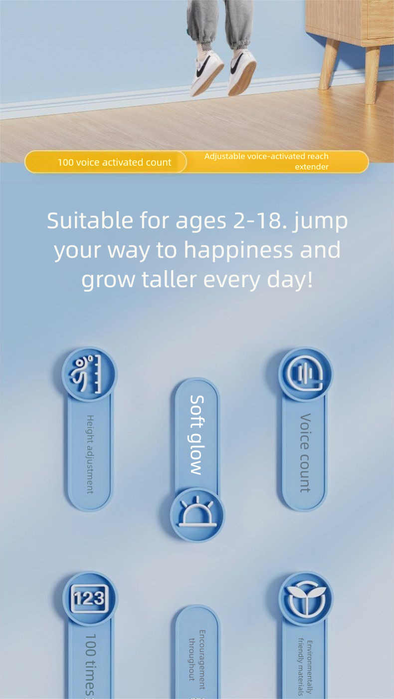 Vertical Trainer Children With Voice Counter, Height Measurement Device, Training Equipment, Bullet Jump Exercise For_voghion.com