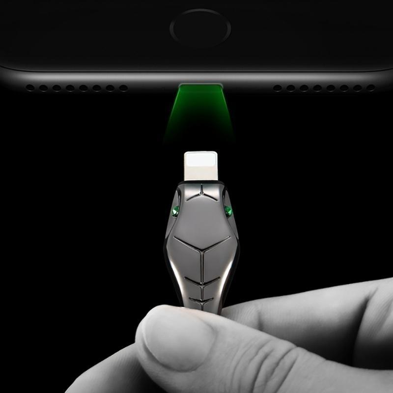Black Mamba 1M/2M/3M USB Android Type-c iPhone Cable,5A Fast Charging Cables Charger Adapter For iPhone iPad Samsung Huawei Xiaomi Smart Phone_voghion.com