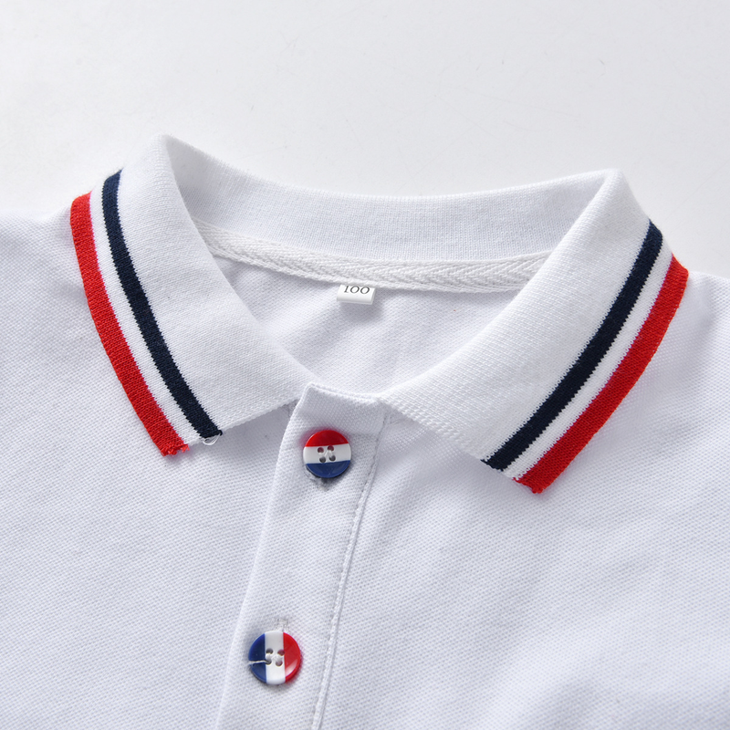 Babykleidung Set aus farblich passendem Netzstrick-T-Shirt und Shorts mit Revers für Jungen im Kinderschatz-Sommerprogramm_voghion.com