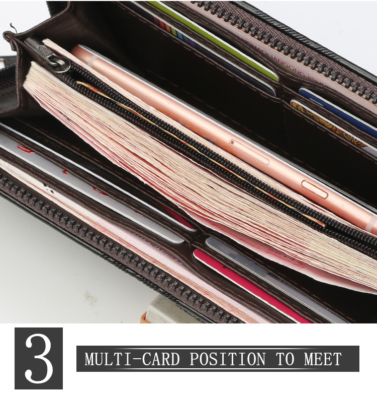 Baellerry Wallet High-quality Fashion Multi-card Slot Retro Long Wallet, Large-capacity Mobile Phone Bag_voghion.com