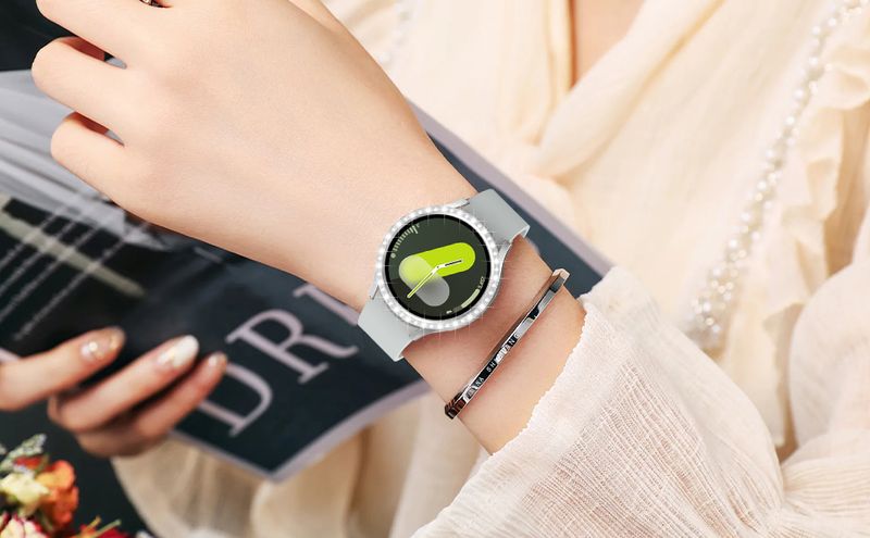 Bling ovitek za Samsung Galaxy Watch 4 5 6 7 40 mm 44 mm zaščitni ovitek sijoč diamantno trd obrazni odbijač brez steklenih dodatkov_voghion.com