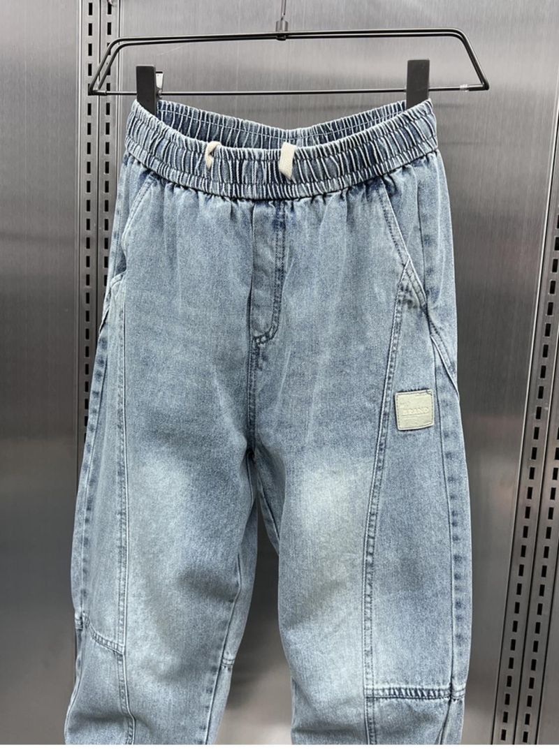 Sommer Neue Leggings Jeans Für Männer Marke Lose Übergroße Koreanische Version Trendy Slim Fit Kleine Bein 9-zoll Harlan Hosen_voghion.com