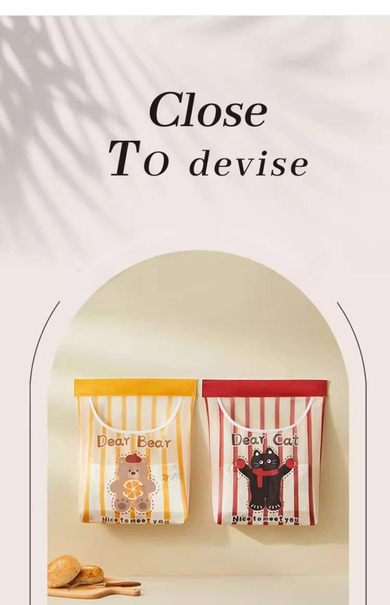 Praktischer Hängender Küchenmülleimer, Wandmontierter Kunststoffhalter, Aufbewahrungsbeutel_voghion.com