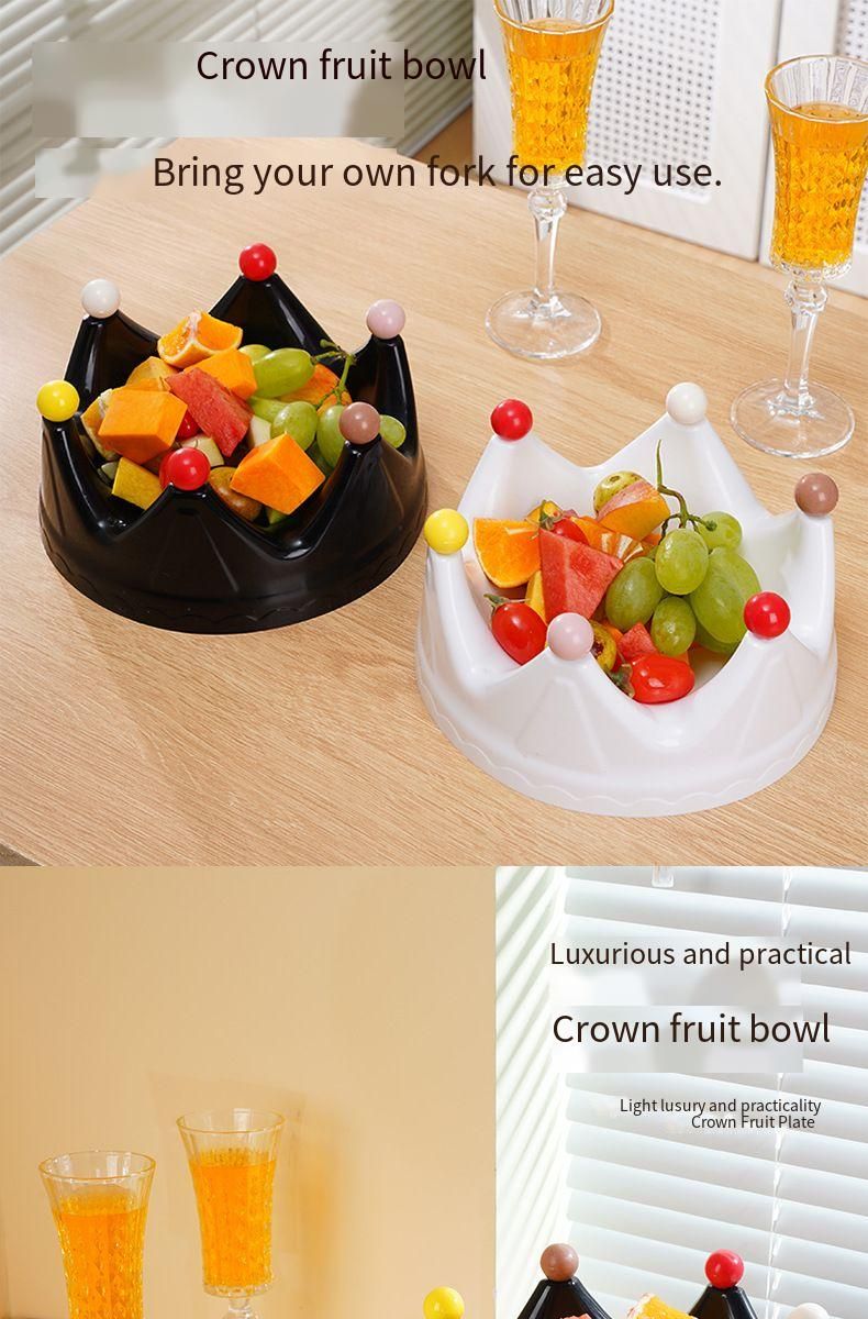 Minimalistischer hochwertiger Couchtisch für Zuhause, Obst, hochwertiger Wohnzimmer-Süßigkeitenteller, Kronendesign_voghion.com
