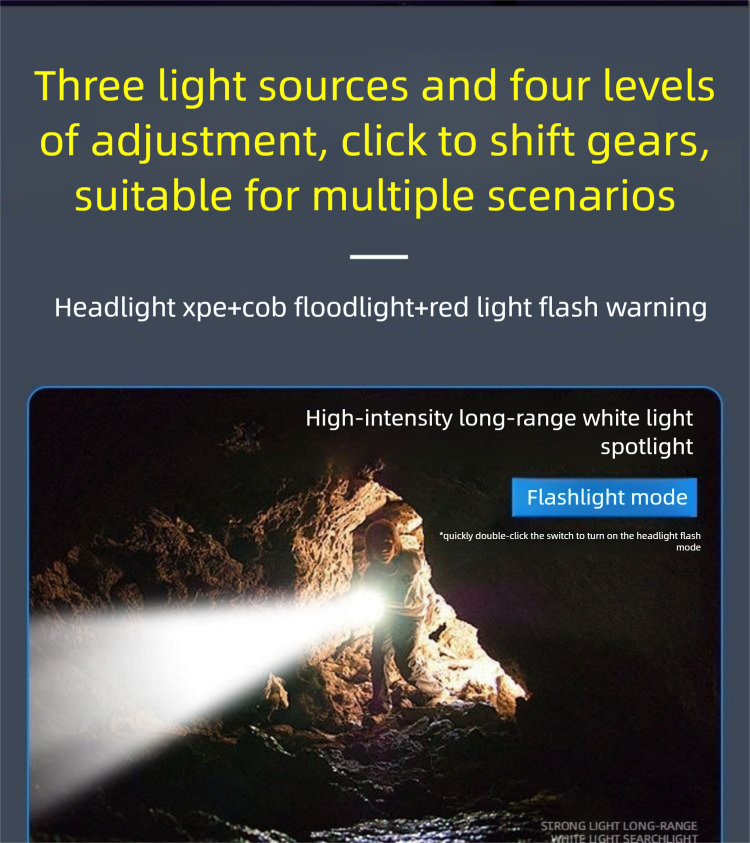 Lanterna da campeggio multifunzionale da 38 pollici per esterni con batteria a lunga durata, luce super luminosa per tenda e campeggio_voghion.com