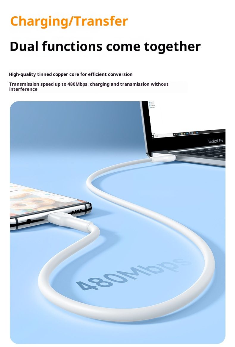 Digitex ROMOSS 100W Flash Charge Type-C Data Compatibel met Huawei Xiaomi Android Oplaadkabel_voghion.com