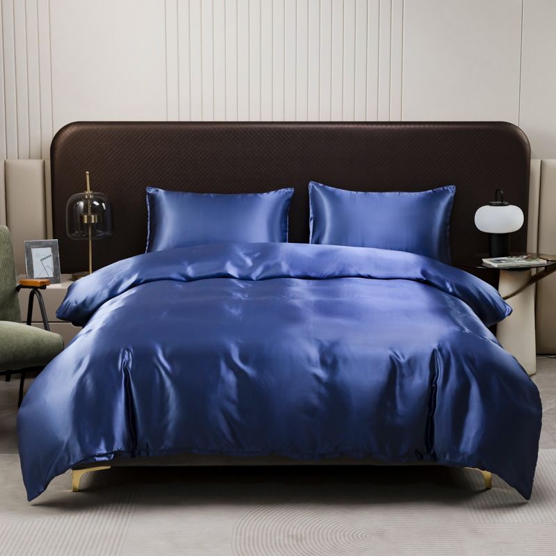 satin silk ice silk bed sheet set three or four piece set_voghion.com
