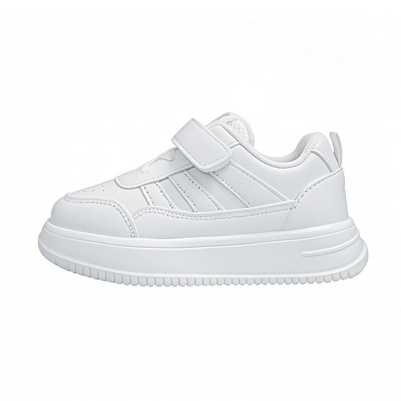 Jimmy Bear Boys' Autumn 2025 White Shoes Rotating Button Breathable Leather Waterproof Sneakers Casual Versatile_voghion.com