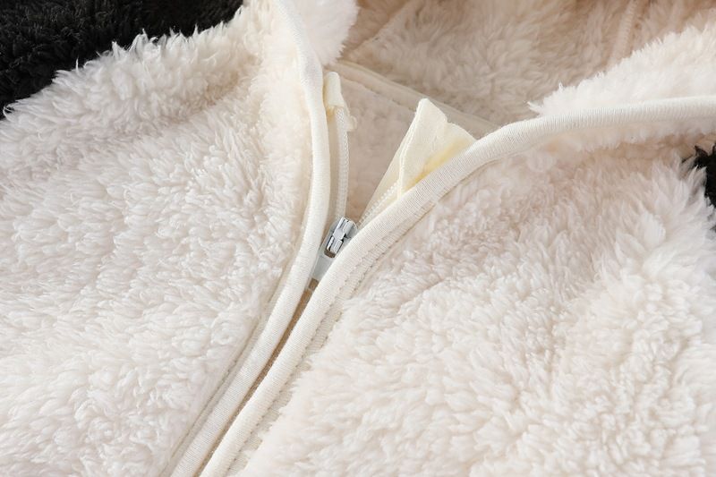 Tutina invernale per mamma e bambini, con cappuccio, foderata in morbido pile, per neonati e bambini (0-12 mesi) – Design accoglienti a tema animali_voghion.com