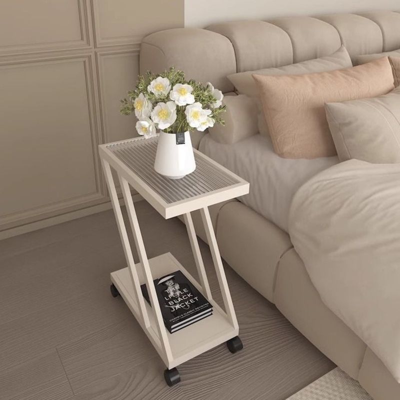 Divano da soggiorno, lato Changhong, scaffale portaoggetti in vetro, comodino ultra moderno, piccolo tavolo angolare stretto_voghion.com
