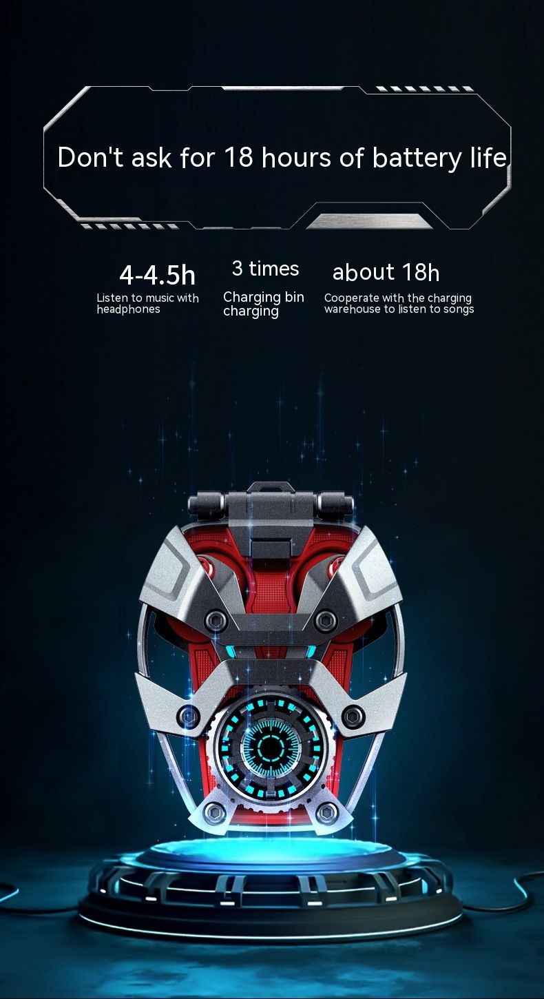 Nuevo Cd-3 Mecha auricular Auriculares inalámbricos con Bluetooth aleación auriculares mecánicos Enc reducción de ruido Tws auriculares e-sports hombre regalos_voghion.com