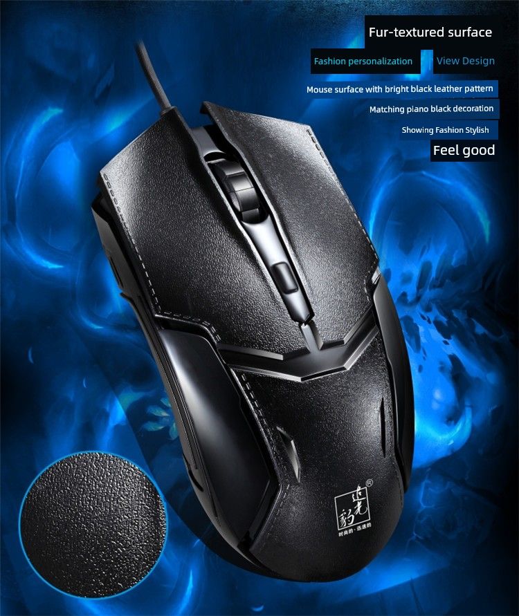 Tastiera Zhuiguangbao Q9 adatta per giochi USB cablati per casa, ufficio, laptop, tasti e mouse digitali_voghion.com