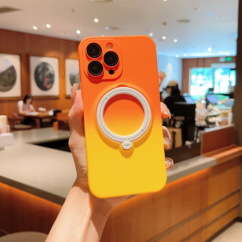 Gadient pehmeä silikoninen Magsafe-magneettikotelo iPhone 14 13 12 11 Po Max -puhelimelle ja pidikkeellä kamerasuojalla_voghion.com