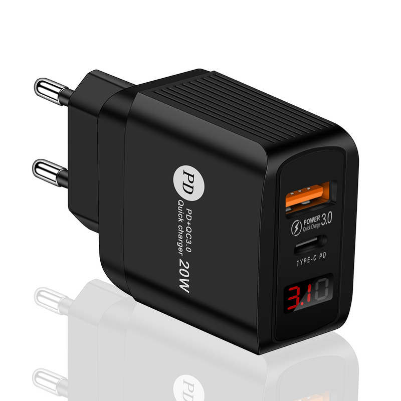 ricarica Caricatore USB Quick PD 20W Universale USB-C Adattatore di ricarica rapida di tipo C adatto per iPhone 12 Pro Max -C_voghion.com