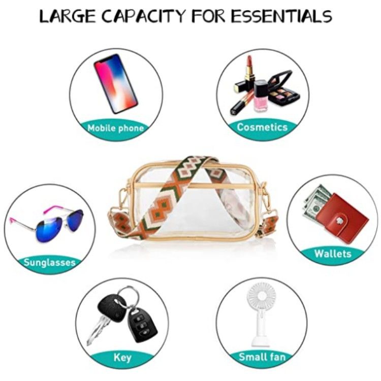 Borsa da toilette trasparente, borsa a croce obliqua, borsa portaoggetti in PVC, borsa portaoggetti da donna di grande capacità, borsa quadrata piccola a croce obliqua, borsa per il trucco_voghion.com