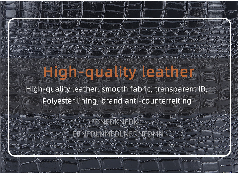Baellerry Men's Long Crocodile Head Multi Card Zipper Handbag Business Thin Wallet_voghion.com