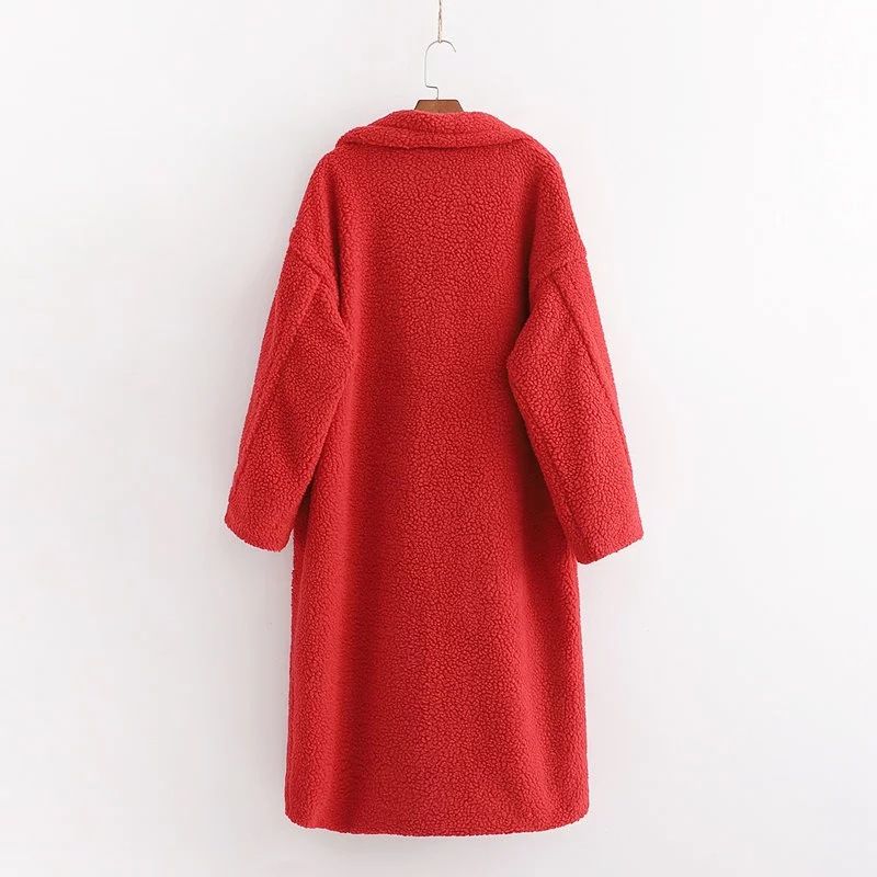 Nuova collezione autunno e inverno in cotone, giacca in lana d'agnello in stile famoso su internet, cappotto medio-lungo da donna, cotone_voghion.com