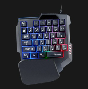 Fabriek Groothandel Eenhandige Mechanische Troon PUBG Mobiele Gamecomputer Lichtgevend Toetsenbord Vrede Elite Patroon_voghion.com