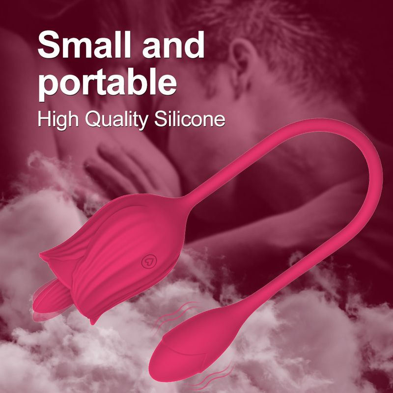 Girlfriend Rose'i keelelakkumisvibraator, kahepealine kiusamismuna, naiste seksivibraator, täiskasvanutele mõeldud tooted_voghion.com