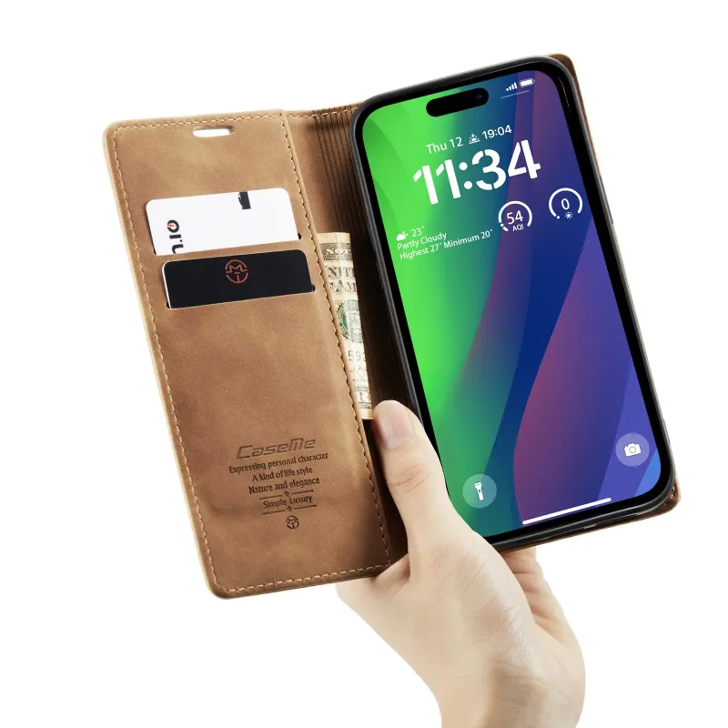 Magnetic Leather Wallet Case For IPhone 17 16 15 14 13 12 11 Pro Max 16E XS MAX XR 7 8 16 Plus Cards Slot Stand Book Phone Cover_voghion.com