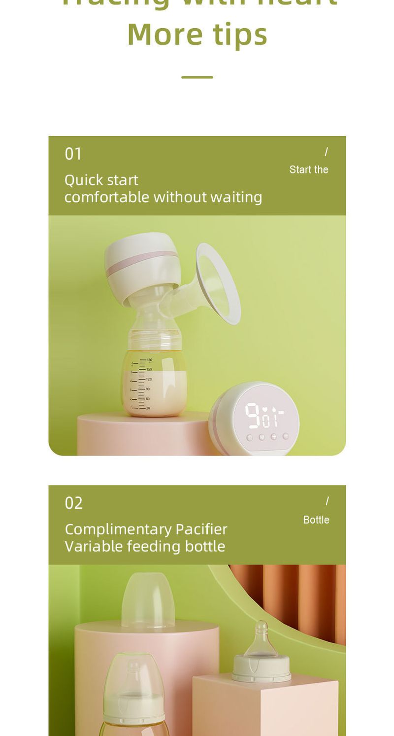 Mellpumpák Elektromos mellpumpa Intelligens Integrált Teljesen Automatikus Nagy Szívófejőgép Masszázs Kényelmes Csendes Mellpumpa_voghion.com