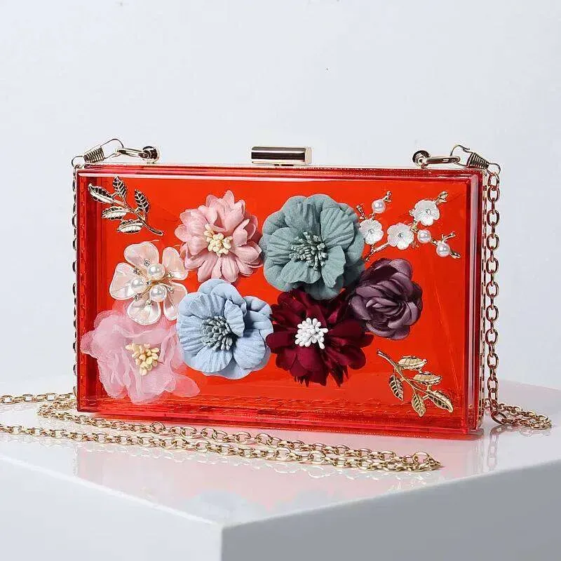 Designers Crossbody New Style Flower, un piccolo quadrato alla moda e tridimensionale per abiti da sera da donna_voghion.com