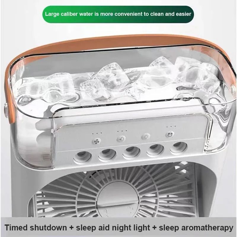 Tragbarer 3-in-1-Ventilator, Klimaanlage, kleiner Haushaltsluftkühler, LED-Nachtlichter, Luftbefeuchter, Lufteinstellung, Heimventilatoren, Dropshipping_voghion.com