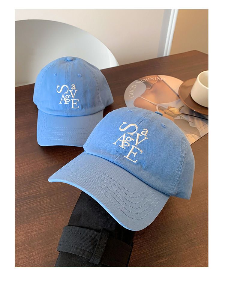 Ins Style Letter Borduurwerk Baseball Cap Dames Lente En Herfst Zachte Top Cap Tide_voghion.com