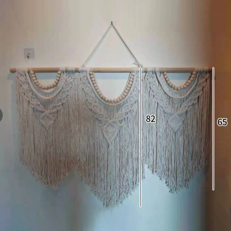 Nuova tenda divisoria per porta a tre sezioni in stile bohémien, semplice e decorativa, intrecciata a mano, staccabile_voghion.com