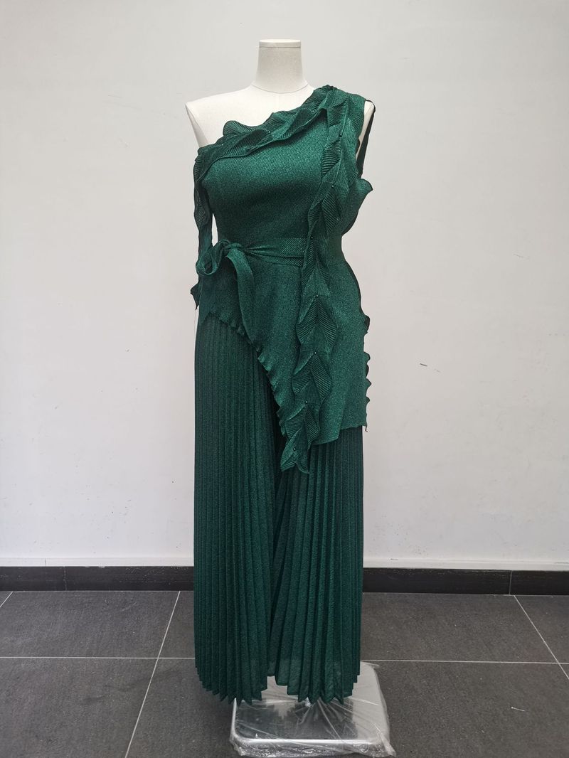 Women's Clothing Banquet Off Shoulder Light Luxury High End Dress Two Piece Suit_voghion.com