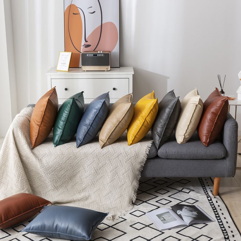 Fodera per cuscino in pelle PU, per auto e divano, moderna, per la decorazione della casa, senza imbottitura_voghion.com