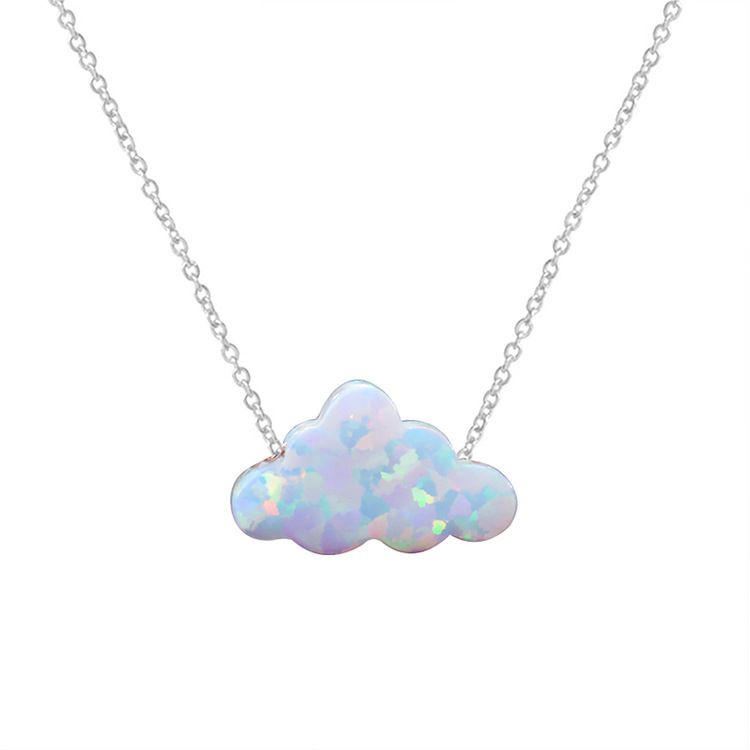 Necklaces New Design Cloud Shape Acrylic Women's Handmade Necklace_voghion.com