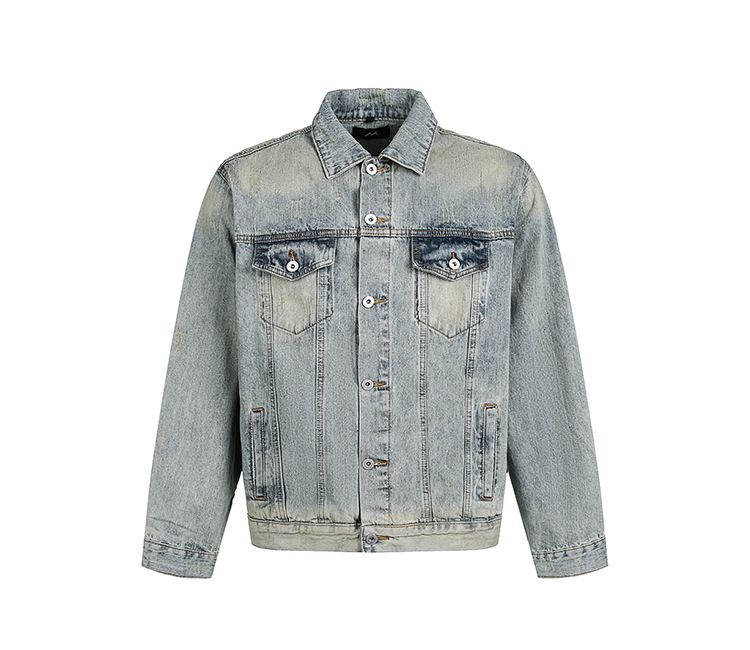 Eon Modish 25 Herbst Neue Amerikanische Mode High Street Persönlichkeit Denim Jacke Mantel_voghion.com