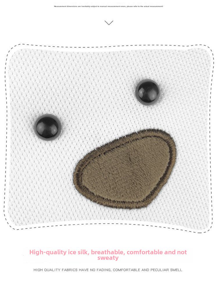 Car headrest Four Seasons universal Ice Silk cartoon wind Bear fire neck protection waist support car universal car headrest_voghion.com