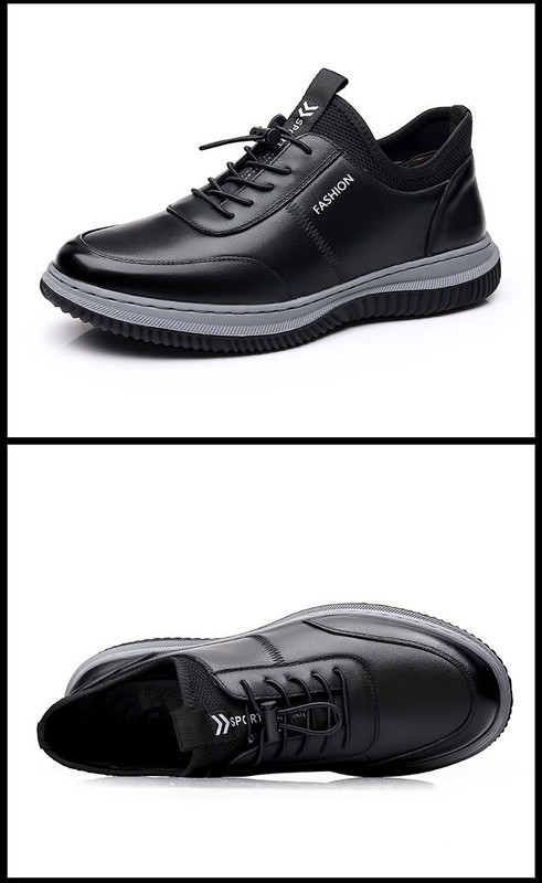 Douyin Herrenschuhe, neue Herren-Freizeit-Lederschuhe, atmungsaktive Herrenschuhe, weicher Boden, weiche Panel-Schuhe, Fahrschuhe, Erbsenschuhe_voghion.com