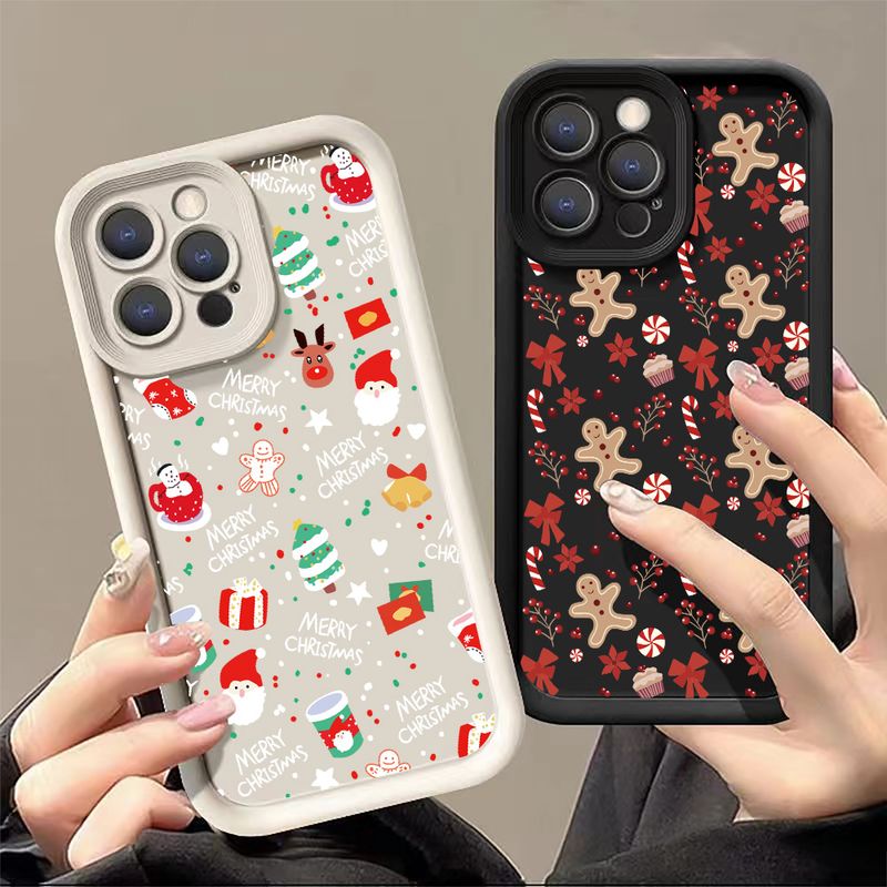 Carcasă pentru iPhone 16 15 14 13 12 11 Pro Max, model de element de Crăciun, husă de telefon pentru iPhone XS X XR 7 8 16 Plus, moale, funda_voghion.com