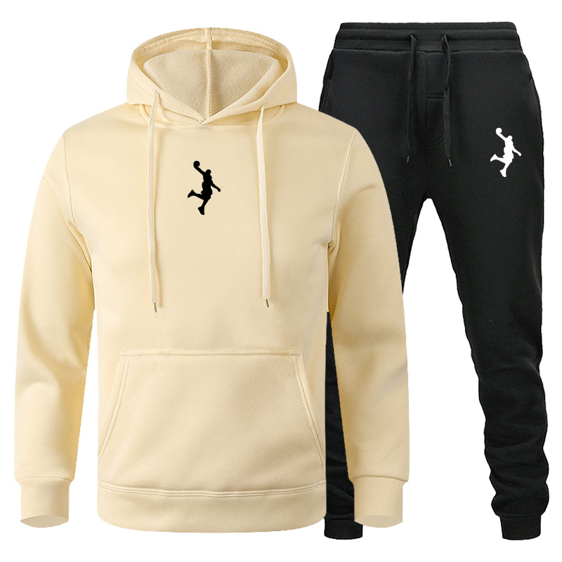 Ensemble de pulls pour hommes, vêtements de sport décontractés, ensemble de pulls pour couple à manches longues automne et hiver, ensemble de pantalons de salle de bain deux pièces_voghion.com