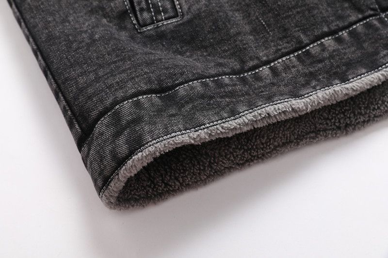 "Schwere Arbeitsjacke mit Fleecefutter für Herren – Ganzjahres-Baumwoll-Polyester-Mischgewebe mit praktischen Taschen | Schwarz/Dunkelgrau | Größen M-5XL"_voghion.com